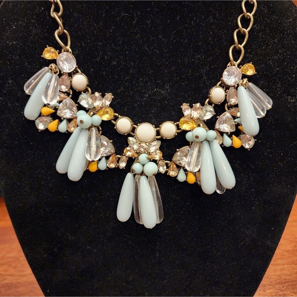 SUGARFIX jeweled statement bibb choker necklace